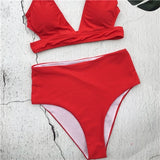 Floral Print Striped Swimwear