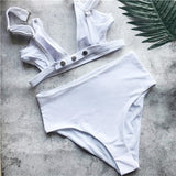 Floral Print Striped Swimwear
