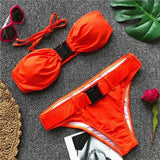 Split Bandeau Women Bikini